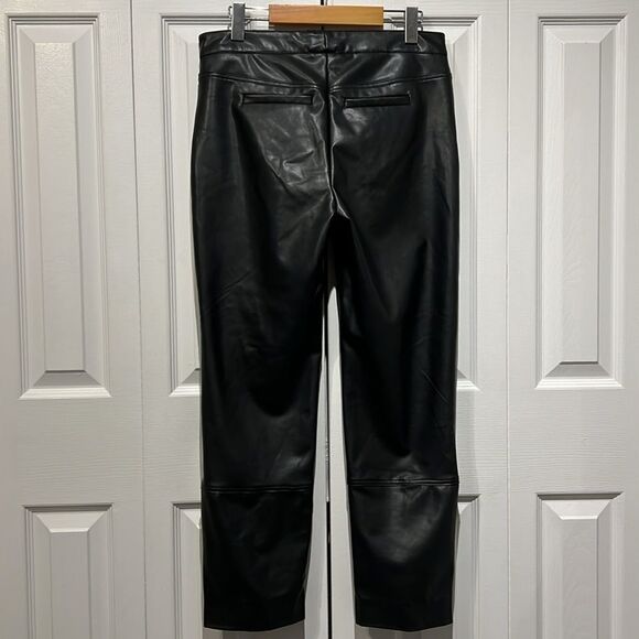 Melanie Lyne‎ Black Faux Leather Pants Size 6 - Picture 6 of 10
